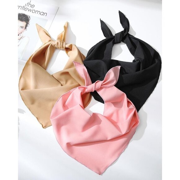 Women Head Scarf 3Pcs Polyester Tie-Back Boho Floral Hair Bandanas main image 8